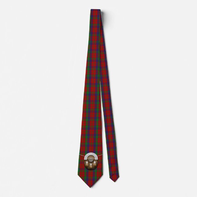 Clan Robertson Tartan und Sporran Krawatte (Vorderseite)