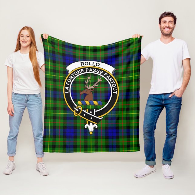 Clan Rollo Tartan Kariert Fleecedecke (Beispiel)