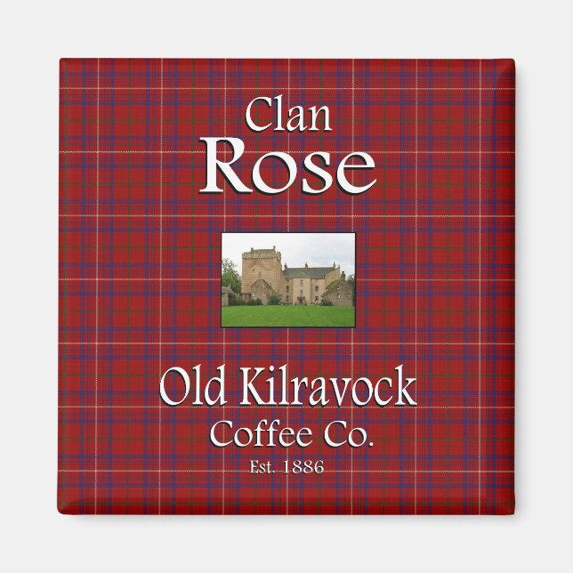 Clan Rose Old Kilravock Coffee Co. Magnet (Vorne)