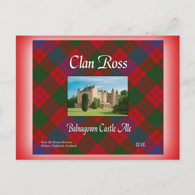 Clan Ross Balnagown Castle Ale Postkarte (Vorderseite)