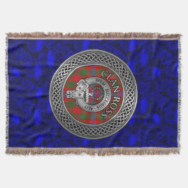 Clan Ross Wappen & Tartan Knot Decke