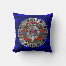 Clan Ross Wappen & Tartan Knot Kissen