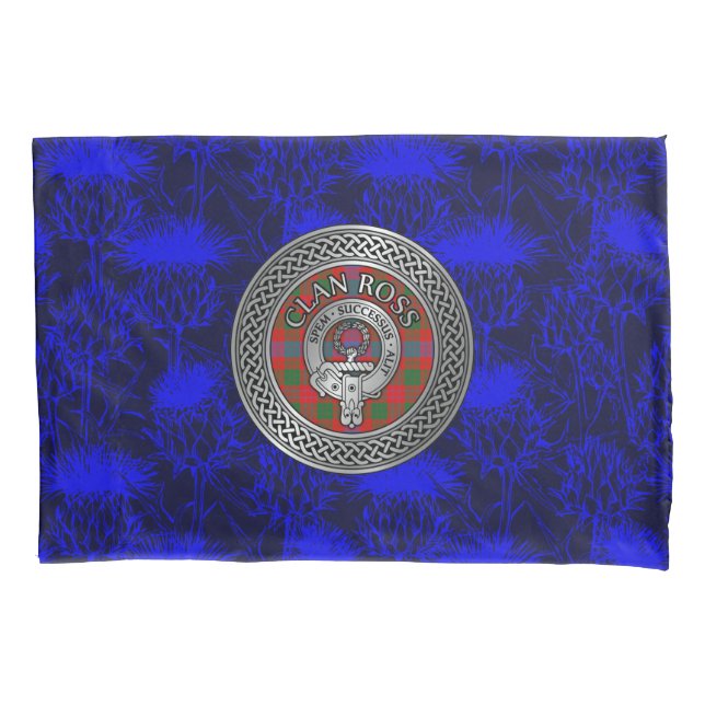 Clan Ross Wappen & Tartan Knot Kissenbezug (Vorderseite)