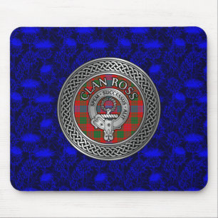 Clan Ross Wappen & Tartan Knot Mousepad