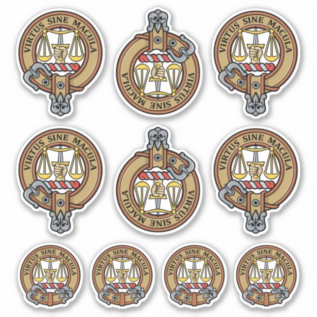 Clan Russell Crest Sticker Set (Devant)
