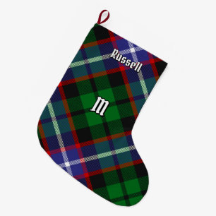 Clan Russell Tartan Großer Weihnachtsstrumpf