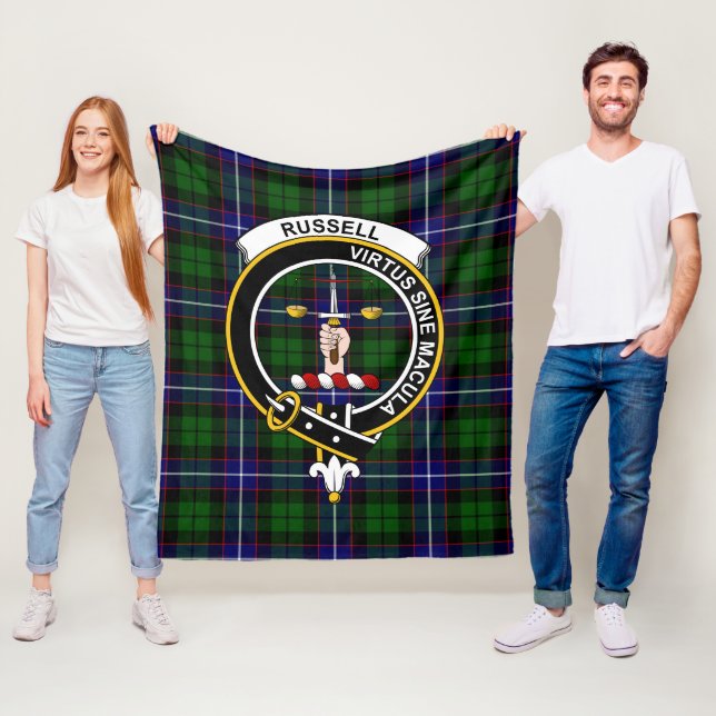 Clan Russell Tartan Kariert Fleecedecke (Beispiel)