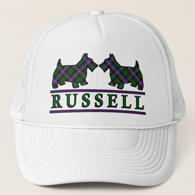 Clan-RussellTartanscottie-Hunde Truckerkappe (Vorderseite)