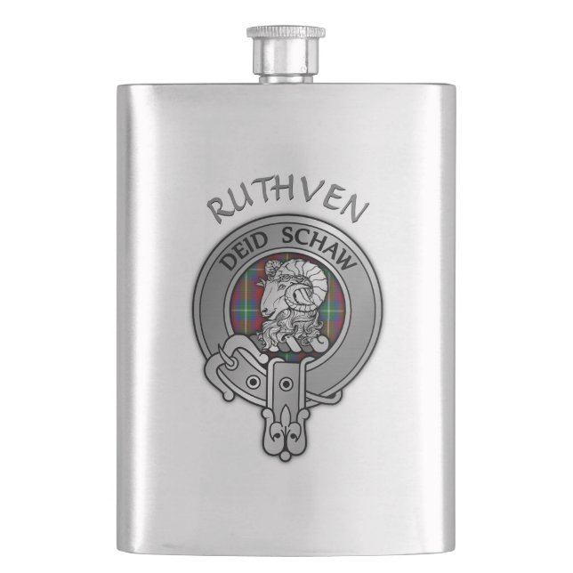 Clan Ruthven Wappen Flachmann (Vorderseite)