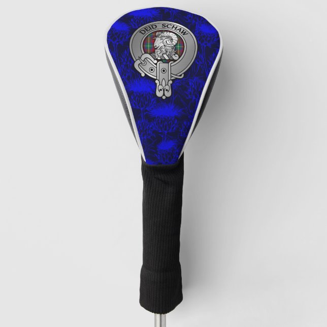 Clan Ruthven Wappen & Tartan auf Thistle Golf Headcover (Vorderseite)