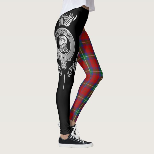 Clan Ruthven Wappen & Tartan Leggings (Rechts)