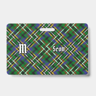 Clan Scott Green Tartan Abzeichen Ausweis