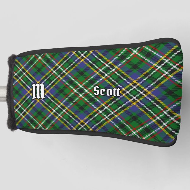 Clan Scott Green Tartan Golf Head Cover Golf Headcover (Vorderseite)