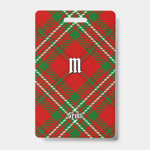 Clan Scott Red Tartan Abzeichen Ausweis
