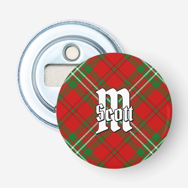 Clan Scott Red Tartan Flaschenöffner (Vorderseite)