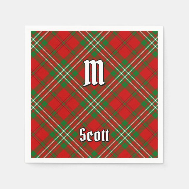 Clan Scott Red Tartan Napkins Serviette (Vorderseite)