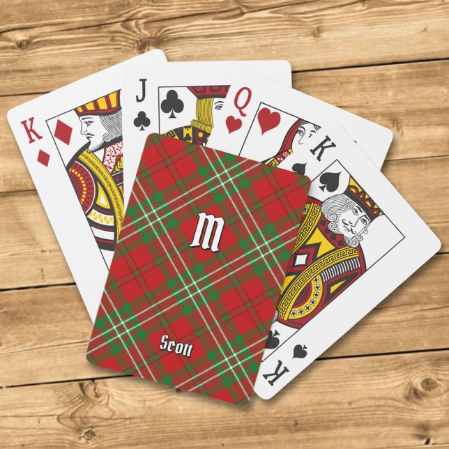 Clan Scott Red Tartan Spielkarten (Von Creator hochgeladen)