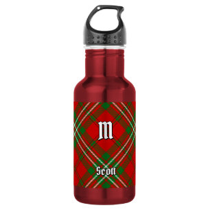 Clan Scott Rot Tartan Edelstahl-Wasserflasche Edelstahlflasche