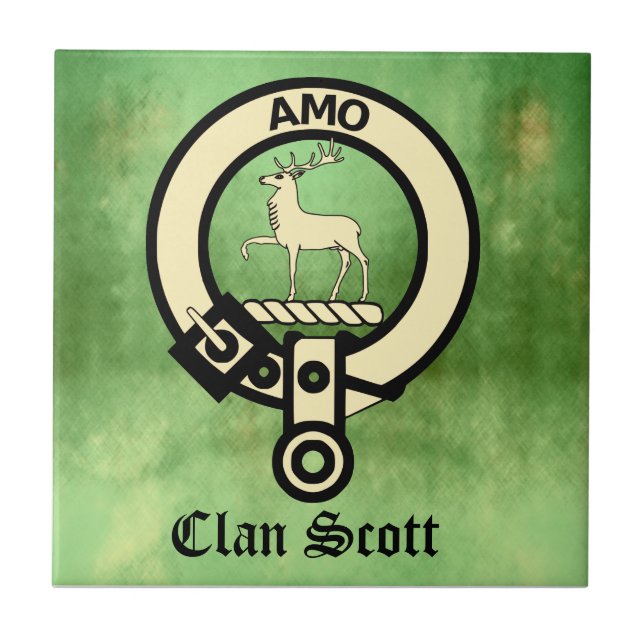 Clan Scott Wappen Abzeichen Fliese (Vorderseite)
