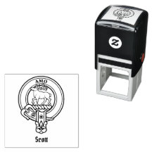 Clan Scott Wappen Selbstfarbige Briefmarke