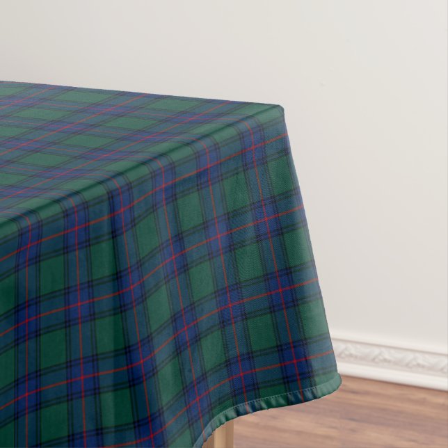 Clan Shaw Green und Royal Blue Scottish Tartan Tischdecke (Beispiel)