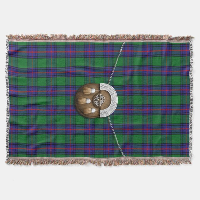 Clan Shaw Tartan und Sporran Decke (Vorderseite)