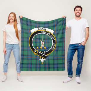 Clan Shaw von Tordarroch antiker Tartan Kariert Fleecedecke