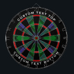 Clan Sinclair Hunting Tartan Dartscheibe<br><div class="desc">Clan Sinclair Jagdtartan mit modernen Farben. Nahtloses Muster. Zwei benutzerdefinierte Textbereiche auf dem äußeren Ring.</div>