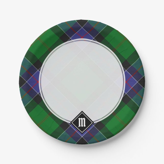 Clan Sinclair Hunting Tartan Pappteller (Vorderseite)