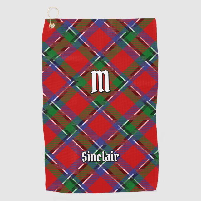 Clan Sinclair Tartan Golfhandtuch (Vorderseite)