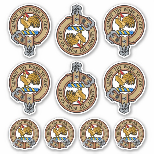 Clan Sinclair Wappen Sticker Set (Vorderseite)