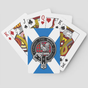 Clan Sinclair Wappen & Tartan auf Salreifen Bicycl Spielkarten