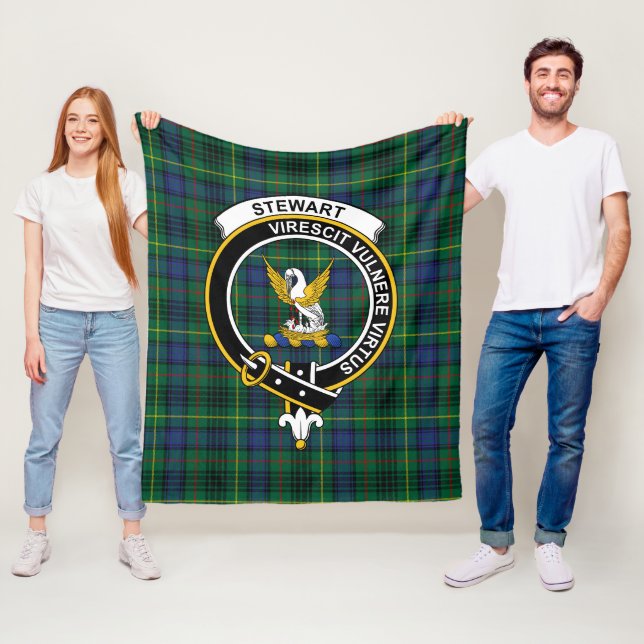 Clan Stewart Jagd Modern (High Stewards) Tartan Fleecedecke (Beispiel)