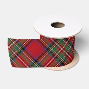 Clan Stewart Kariert Tartan Red Green Karo Satinband