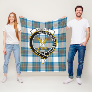 Clan Stewart Muted Blue (High Stewards) Tartan Pla Fleecedecke