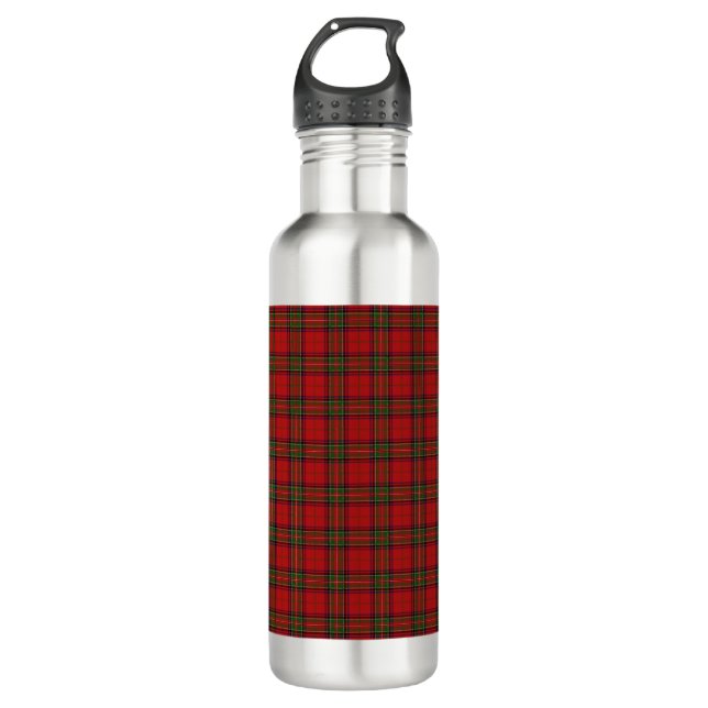 Clan Stewart Royal Scottish Tartan Kariert Pattern Edelstahlflasche (Vorderseite)