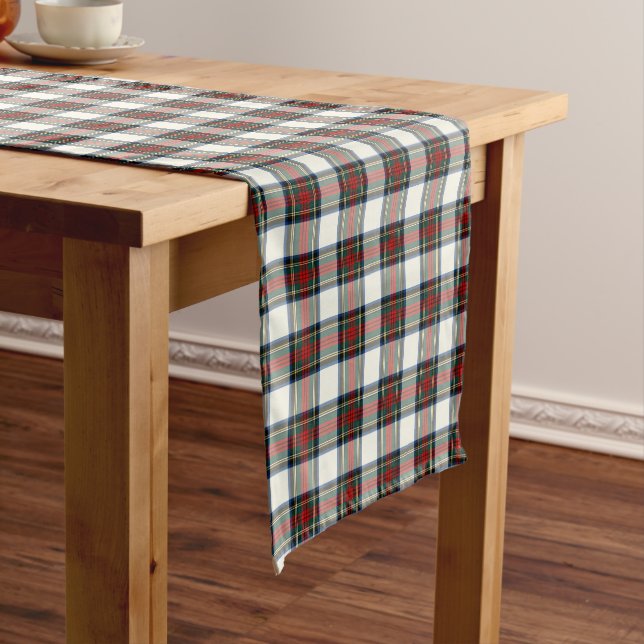 Clan Stewart Scottish Dress Tartan Kurzer Tischläufer (Beispiel)