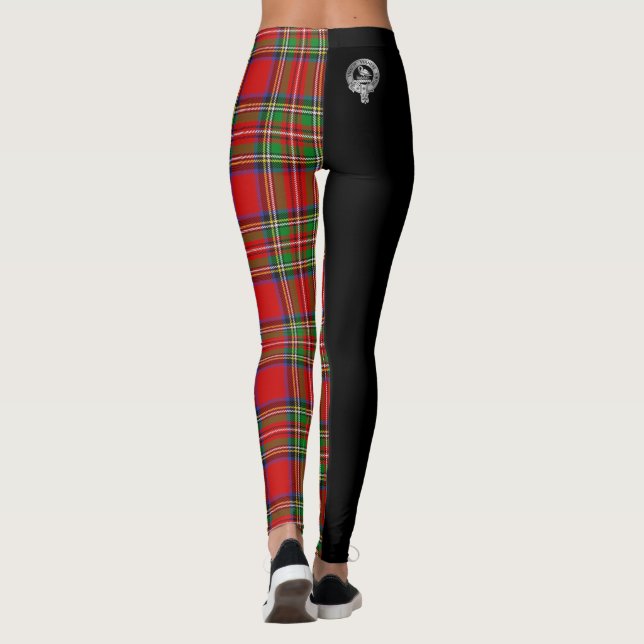 Clan Stewart | Stuart Wappen & Tartan Leggings (Rückseite)