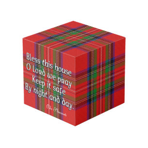 Clan Stewart Tartan House Blessing Würfel
