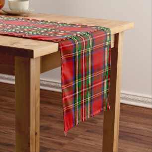 Clan Stewart Tartan Kariert Großer Tischläufer