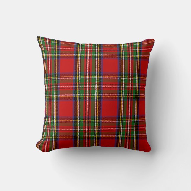 Clan Stewart Tartan Kariert Kissen (Vorderseite)