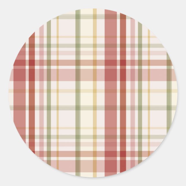 Clan Stewart Tartan Runder Aufkleber (Vorderseite)