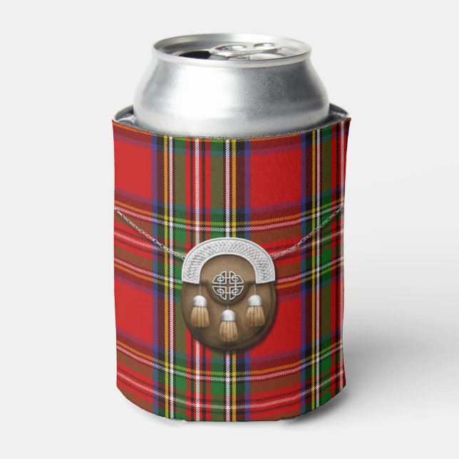 Clan Stewart Tartan und Sporran Dosenkühler (Kanne Vorderseite)