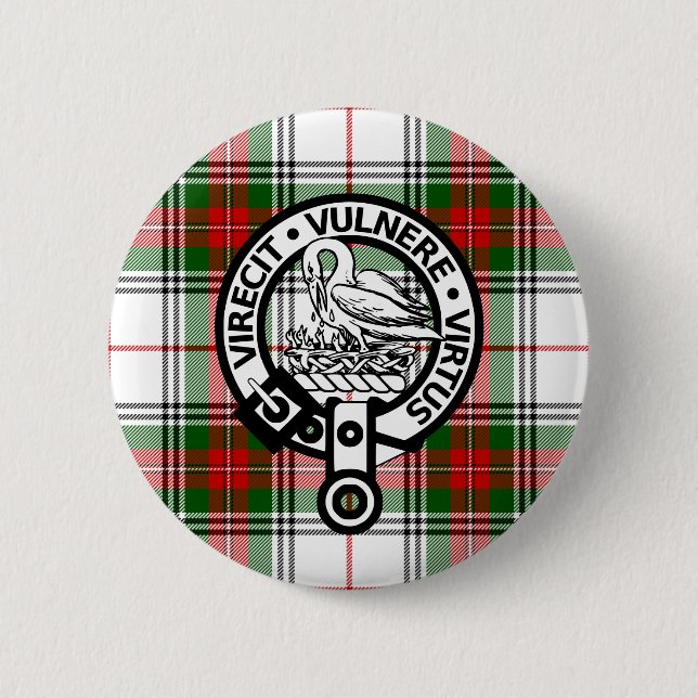 Clan Stewart Tartan Wappen Button (Vorderseite)