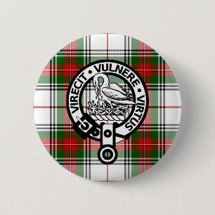Clan Stewart Tartan Wappen Button