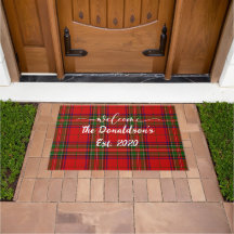 Clan Stewart Tartan Welcome Zuhause anpassen