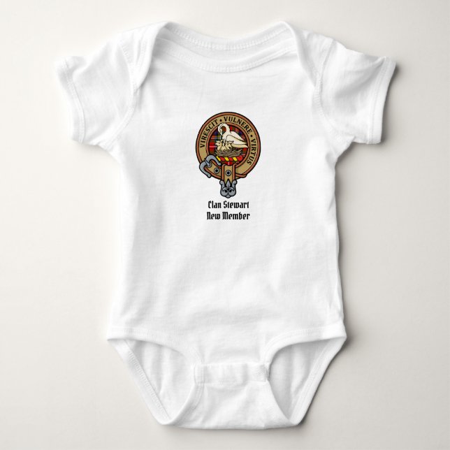 Clan Stewart Wappen Baby Bodysuit Strampler (Vorderseite)