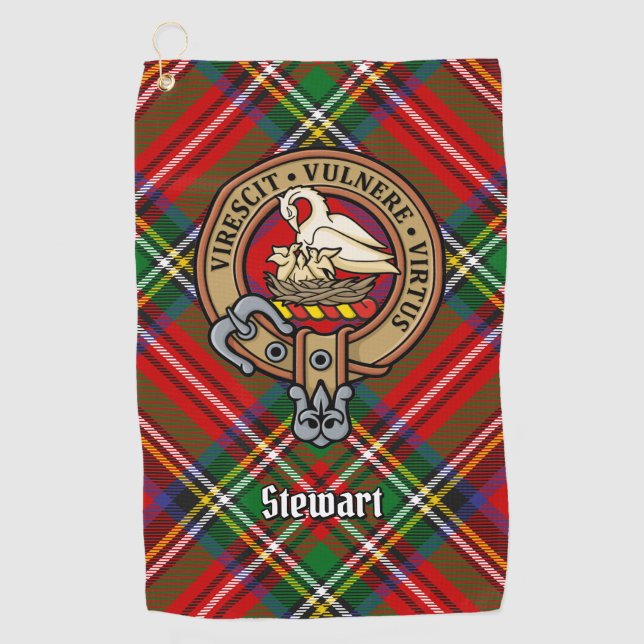 Clan Stewart Wappen Golfhandtuch (Vorderseite)