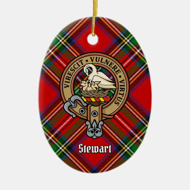 Clan Stewart Wappen Keramik Ornament (Vorne)