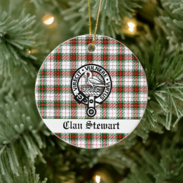 Clan Stewart Wappen & Tartan individuell anpassbar Keramik Ornament